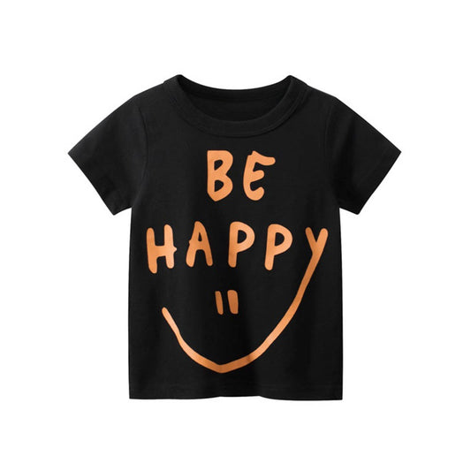 Girls Short Sleeve Tee - Be Happy