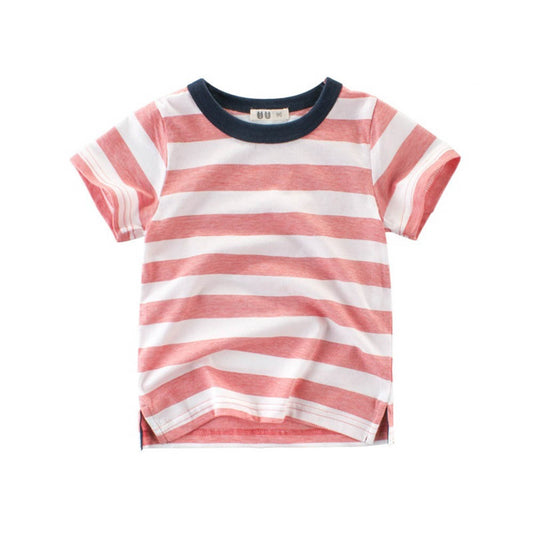 Boys Short Sleeve Stripe Tee